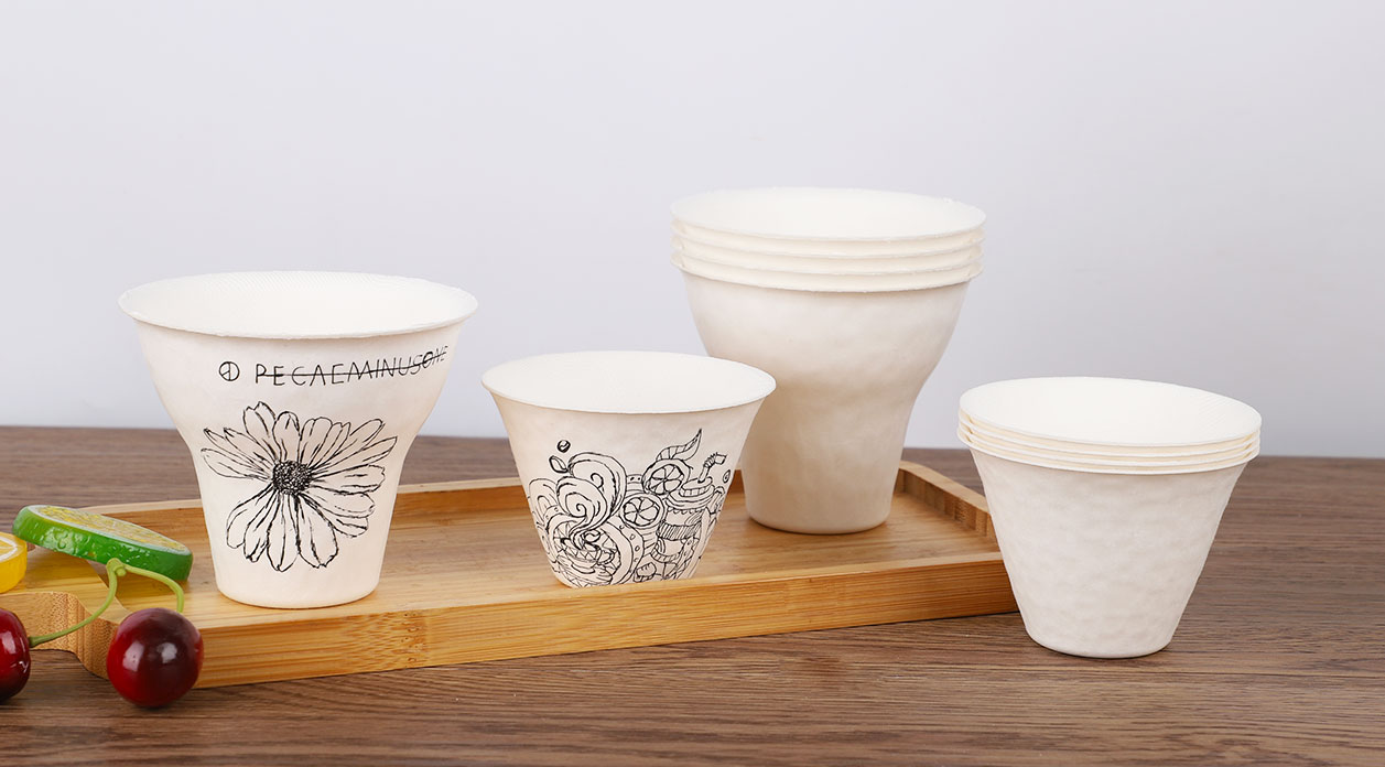 Nova moda----Copo de sorvete faça você mesmo de polpa biodegradável